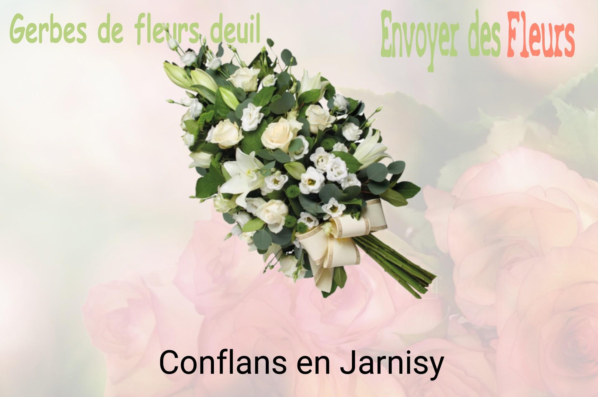 Gerbe de fleurs de deuil livrée à Conflans-en-Jarnisy